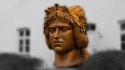 Abstrakte (Natur-) Fotografie Fürstenfeldbruck Naturfototage Bronzene Skulptur eines Mannes mit einem Lorbeerkranz