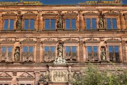 Heidelberg Natur- Architekturfotografie Detail der Fassade des Heidelberger Schlosses in Deutschland