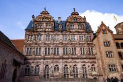 Heidelberg Natur- Architekturfotografie Fassade des Heidelberger Schlosses mit Renaissance-Architektur