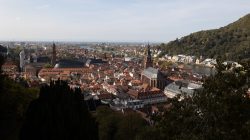 Heidelberg Natur- Architekturfotografie Panoramablick auf die Altstadt von Heidelberg und den Neckar