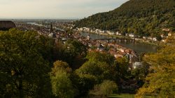 Heidelberg Natur- Architekturfotografie Panoramablick auf die Altstadt von Heidelberg am Neckar