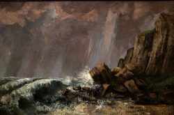 Städel Museum - Monet - Monets Küste Die Entdeckung von Étretat Mai 2026 Ein beeindruckendes Kunstwerk, das die rohe Kraft der Natur bei einem Sturm zeigt Städel Museum - Monet - Monets Küste Die Entdeckung von Étretat Mai 2026 Dramatisches Gemälde einer stürmischen Küstenlandschaft mit hohen Klippen