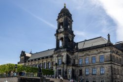 Dresden Mai 2026 Historisches Gebäude in Dresden mit barocker Architektur und blauen Himmel
