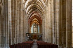 Meissen Mai 2026 Innenansicht der gotischen Kathedrale mit hohen Gewölben in Deutschland