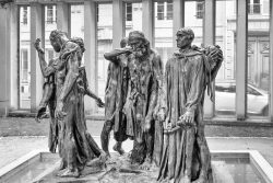 Paris Juni 2026 Skulptur von fünf Figuren, bekannt als Die Bürger von Calais